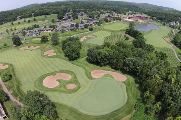 overview of Old Kinderhook's resort at the lake of the ozarks
